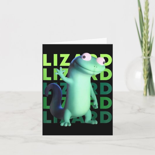 Funny Weirore Lizard Meme _ 3d Surreal Animal Karte (Vorderseite)