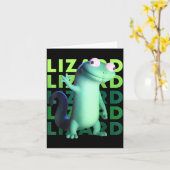 Funny Weirore Lizard Meme _ 3d Surreal Animal Karte (Gelbe Blume)
