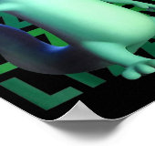 Funny Weirore Lizard Meme _ 3d Surreal Animal Poster (Ecke)