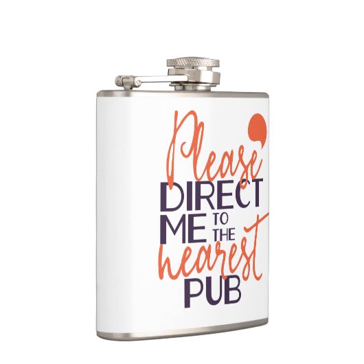 Funny weist mich bitte in den nächsten Pub Flachmann (Rechts)