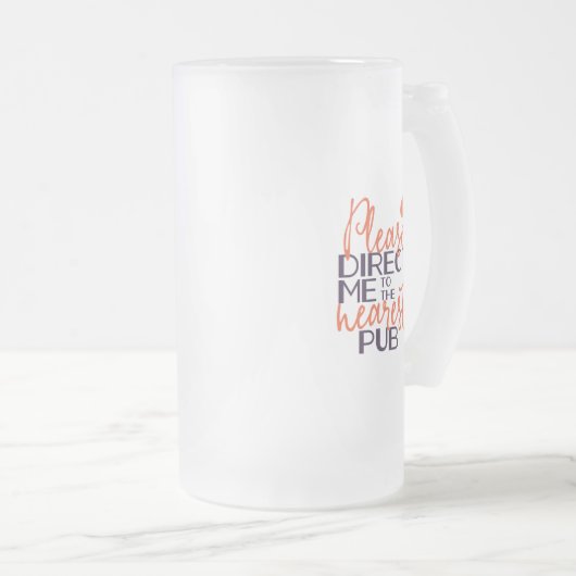 Funny weist mich bitte in den nächsten Pub Mattglas Bierglas (VorderseiteRechts)