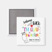 Funny Welcome Back Im Glad Youre Here Teachers Fir Magnet (Vorderseite/Rückseite)