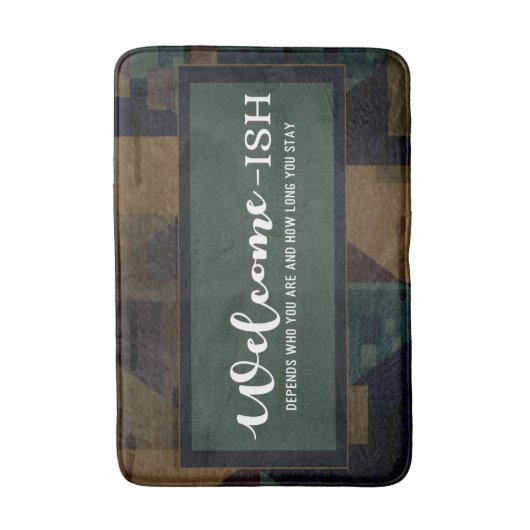 Funny Welcome Bath Mat Badematte (Vorderseite Vertikal)