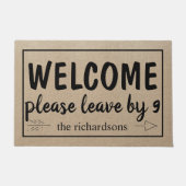 Funny Welcome Bitte Verlass bei 9 Doormat Fußmatte (Vorderseite)