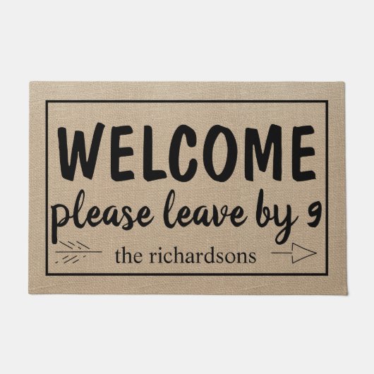 Funny Welcome Bitte Verlass bei 9 Doormat Fußmatte (Vorderseite)