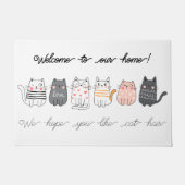 Funny Welcome Hope you like Cat Hair Pers Fußmatte (Vorderseite)