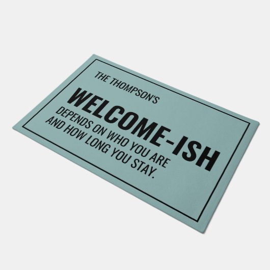 Funny Welcome-ish Personalisierte, benutzerdefinie Fußmatte (Schrägansicht)