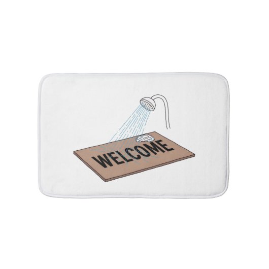 Funny Welcome Mat Cartoon - Duschreiniger matt Rug Badematte (Vorderseite)