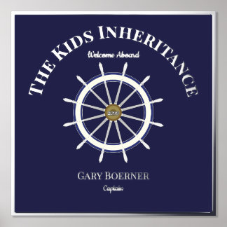 Funny Welcome on the Ship's Wheel Foil Text Foliendrucke