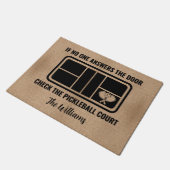 Funny Welcome Pickleball Lovers für Zuhause Custom Fußmatte (Schrägansicht)