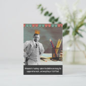Funny Welcome Teacher Vintag Black Man Postcard Postkarte (Stehend Vorderseite)