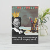 Funny Welcome Teacher Vintage Asiatische Frauenkar (Stehend Vorderseite)