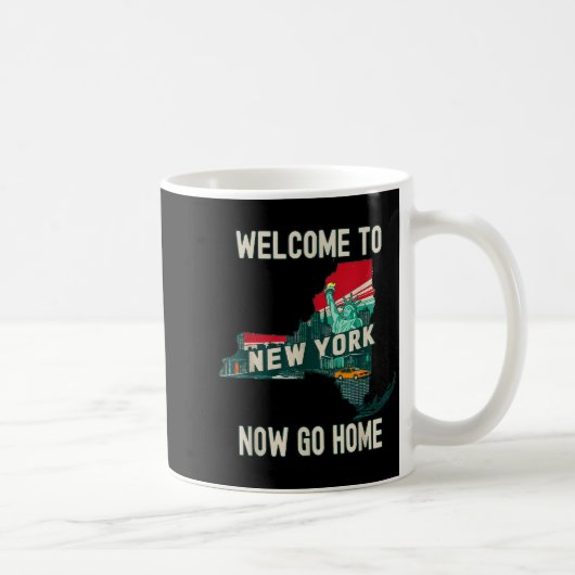 Funny Welcome To New York Retro Design, Funny New Kaffeetasse (Rechts)