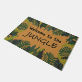 Funny Welcome To The Jungle Mat, Tropical Fußmatte (Schrägansicht)