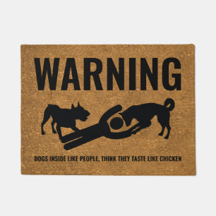 Funny Welcome Warning Dog House Imitats Coir Fußmatte