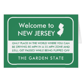 Funny Welcome Welcome Card auf New Jersey