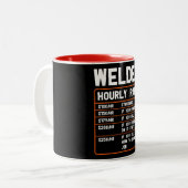 Funny Welder Hourly Rate Zwei-Tonen-Kaffee-Tasse Zweifarbige Tasse (Vorderseite Links)
