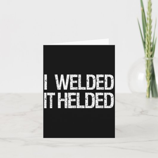 Funny Welder Welding Mig Tig Stick Arc Fabrication Karte (Vorderseite)