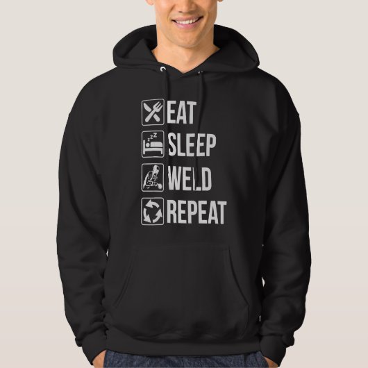 Funny Welding Eat Sleep Weld Repeat Tshirt for Wel (Vorderseite)