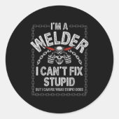 Funny Welding Shirts Männer Erwachsene Humor Gesch Runder Aufkleber (Vorderseite)