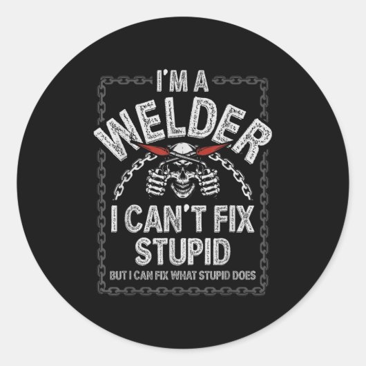 Funny Welding Shirts Männer Erwachsene Humor Gesch Runder Aufkleber (Vorderseite)