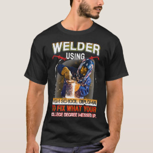 Funny Welding T-Shirt Proud Welder Gift Premium