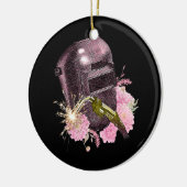 Funny Welding Welders Pink Helmet Welder Spark Keramik Ornament (Links)