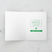Funny Wellness Shamrock Clover Card Karte (Innenseite)