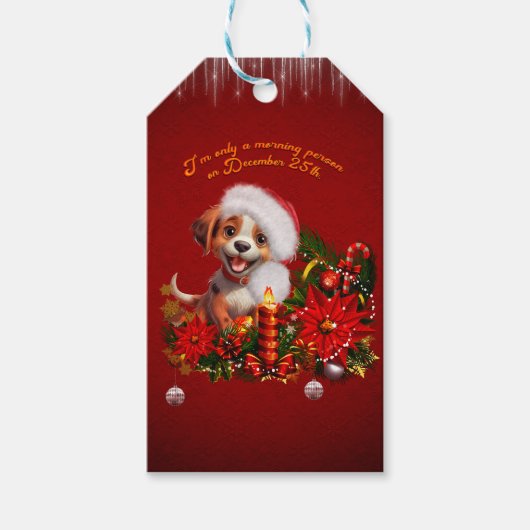 Funny Welpe Geschenkanhänger (Vorderseite)