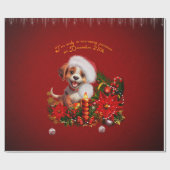 Funny Welpe Geschenkpapier (Flach)