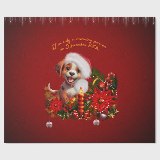 Funny Welpe Geschenkpapier (Flach)