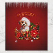 Funny Welpe Weinetikett (Einzelnes Label)