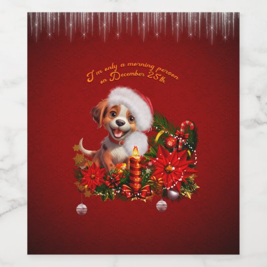 Funny Welpe Weinetikett (Einzelnes Label)