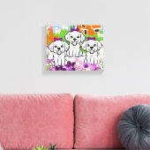 Funny Welppies Leinwanddruck (Insitu (Wohnzimmer))