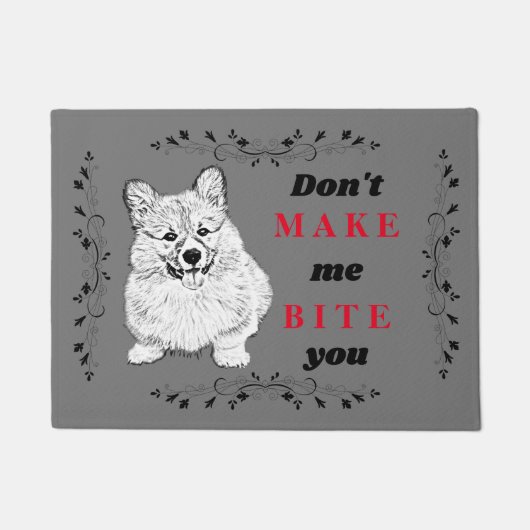 Funny Welsh Corgi Doormat Fußmatte (Vorderseite)