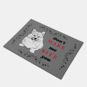 Funny Welsh Corgi Doormat Fußmatte (Schrägansicht)