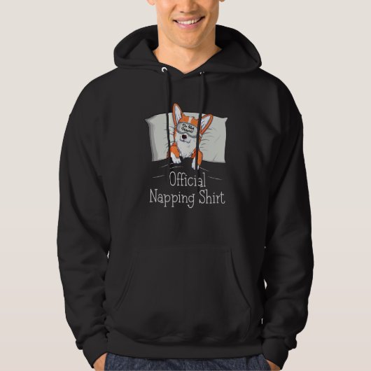 Funny Welsh Corgi Power Napper Dog Lover Napping Hoodie (Vorderseite)