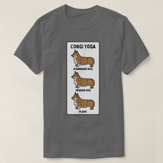 Funny Welsh Corgi Yoga Albern Pet Owner Joke Plank T-Shirt (Design vorne)