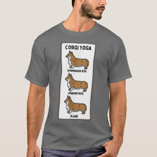 Funny Welsh Corgi Yoga Albern Pet Owner Joke Plank T-Shirt