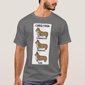 Funny Welsh Corgi Yoga Albern Pet Owner Joke Plank T-Shirt