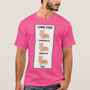 Funny Welsh Corgi Yoga Albern Pet Owner Joke Plank T-Shirt