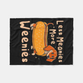 Funny Weniger bedeutet mehr Dackel Zitat zu Weenie Fleecedecke (Vorderseite (Horizontal))