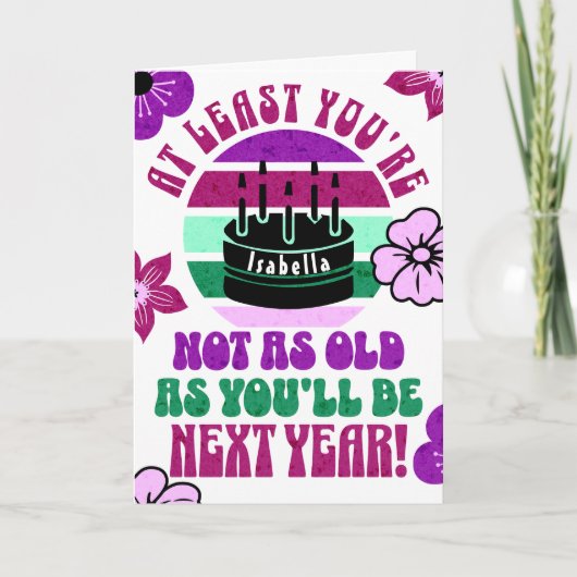 Funny, wenigstens bist du nicht. Gefaltete Grußkar Karte (Vorderseite)