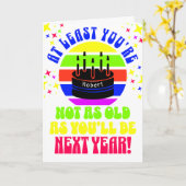 Funny, wenigstens bist du nicht. Gefaltete Grußkar Karte (Gelbe Blume)