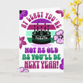 Funny, wenigstens bist du nicht. Gefaltete Grußkar Karte (Gelbe Blume)