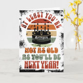 Funny, wenigstens bist du nicht. Gefaltete Grußkar Karte (Gelbe Blume)