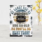 Funny, wenigstens bist du nicht. Gefaltete Grußkar Karte (Gelbe Blume)