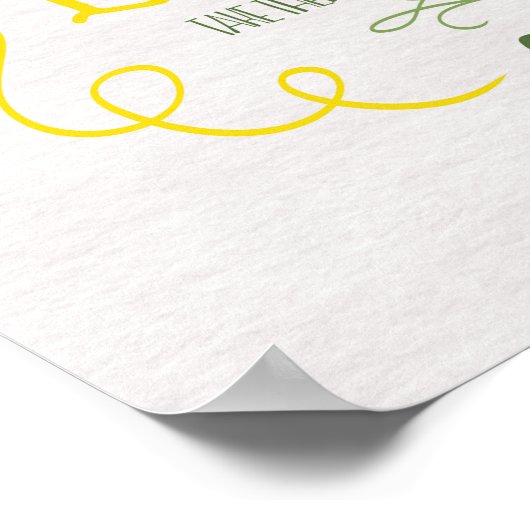 Funny, wenn das Leben dir das Lemons-Poster gibt Poster (Ecke)