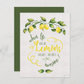 Funny, wenn das Leben dir Lemons Note Card gibt Dankeskarte (Vorne/Hinten)