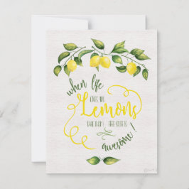 Funny, wenn das Leben dir Lemons Note Card gibt Dankeskarte